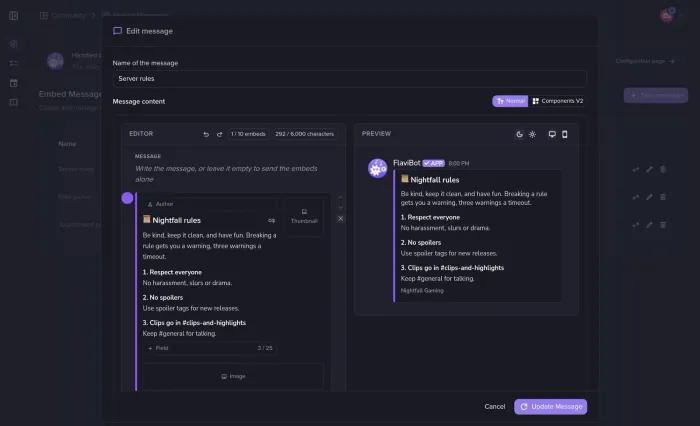 埋め込みメッセージ screenshot 1