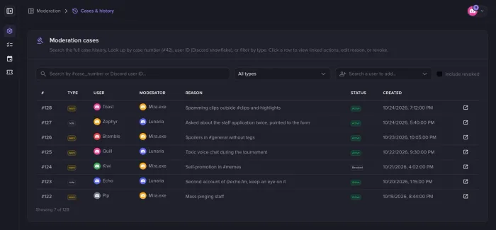 Moderazione screenshot 1